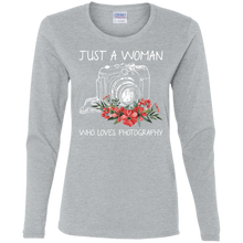 Load image into Gallery viewer, Just A Women Who Loves Photography Shirt Long Sleeve Shirt
